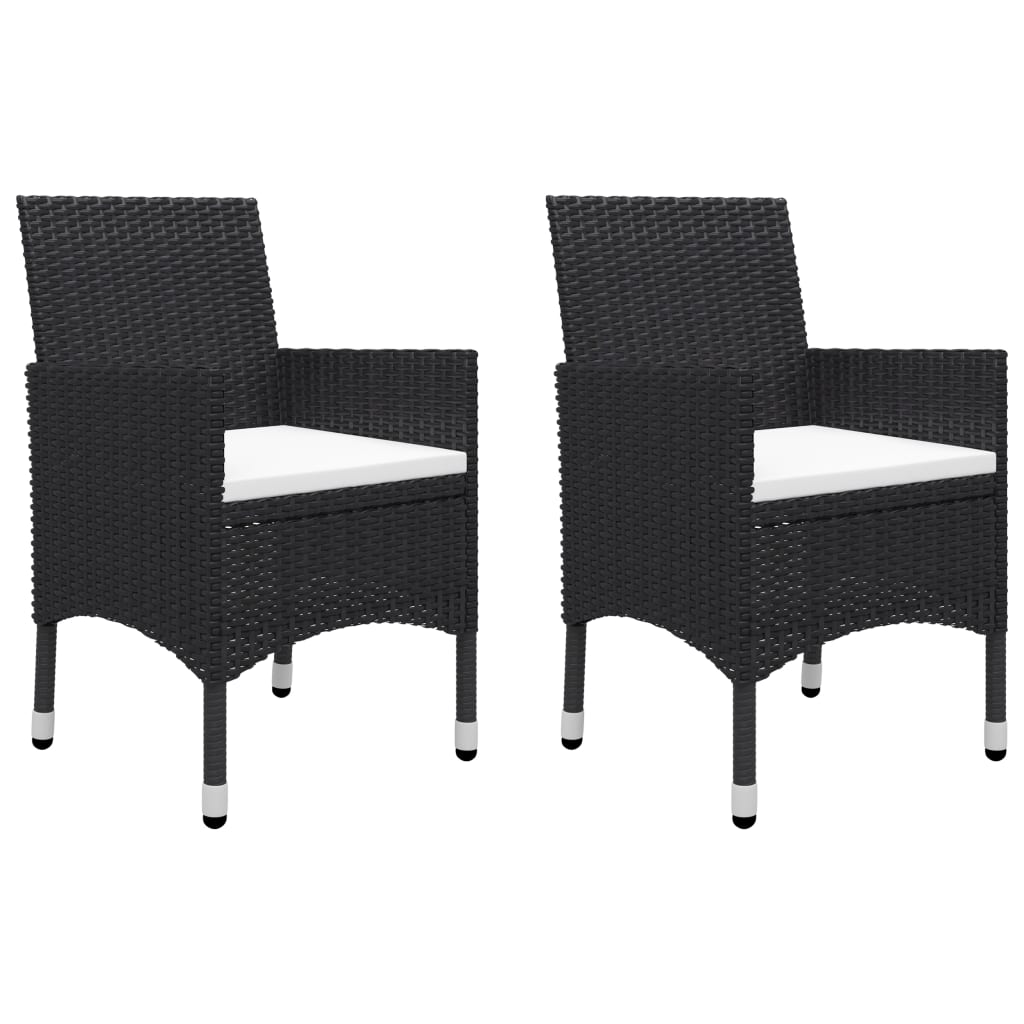 3-delige Bistroset poly rattan acaciahout