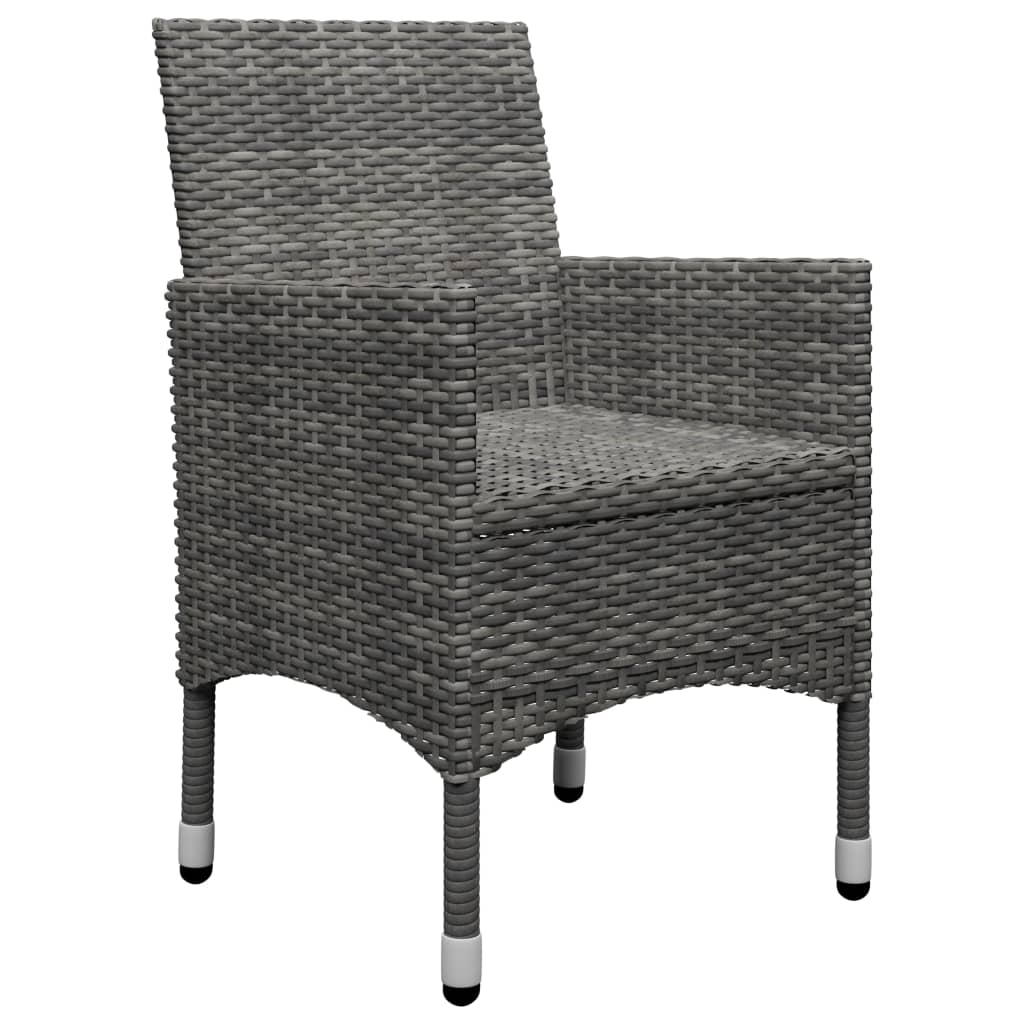 3-delige Bistroset poly rattan acaciahout