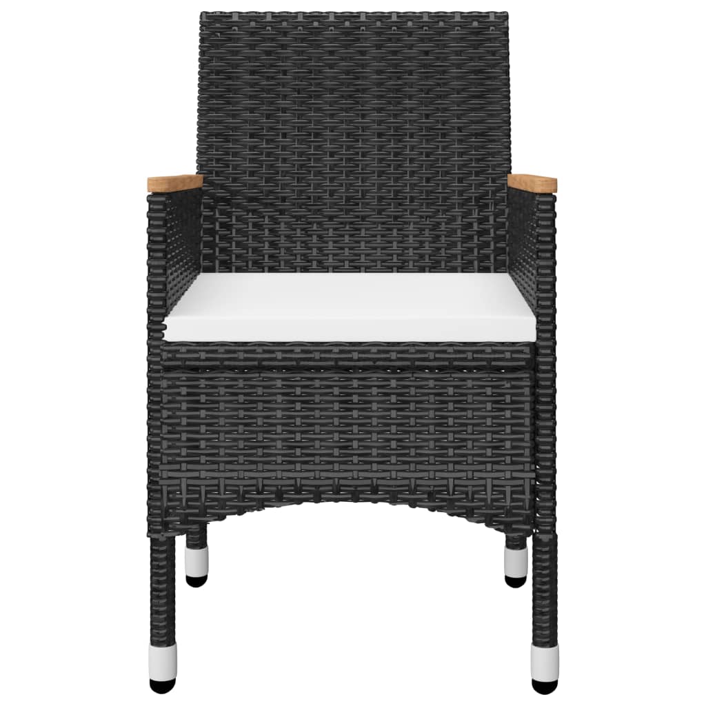 3-delige Bistroset poly rattan acaciahout