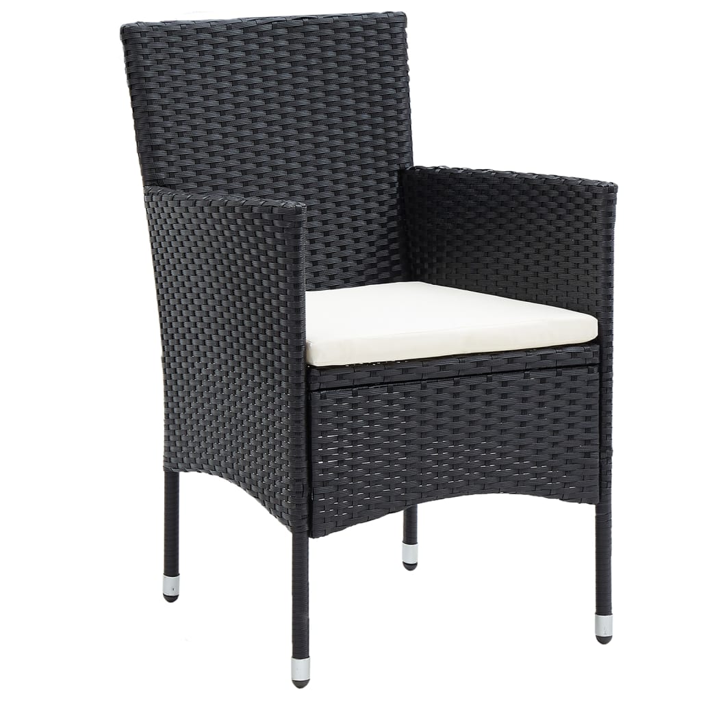 3-delige Bistroset poly rattan acaciahout