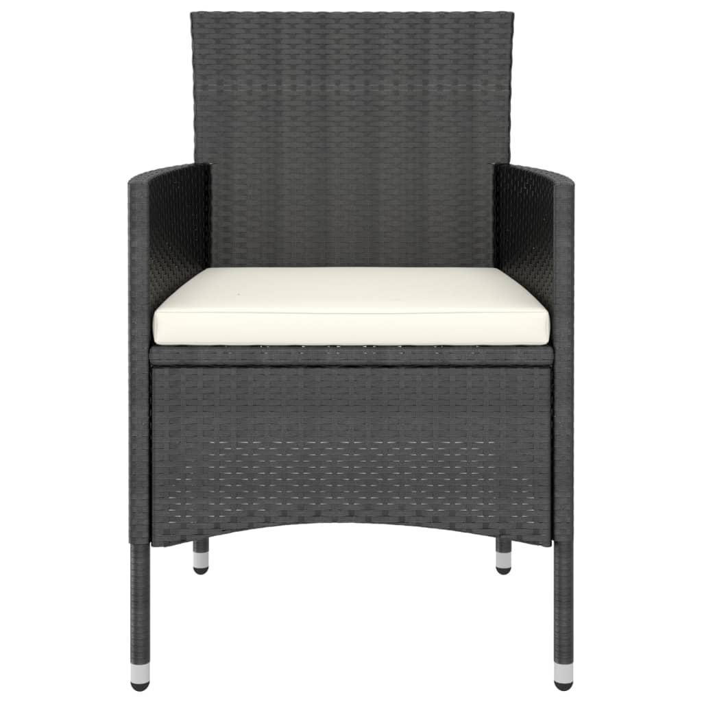 3-delige Bistroset poly rattan acaciahout