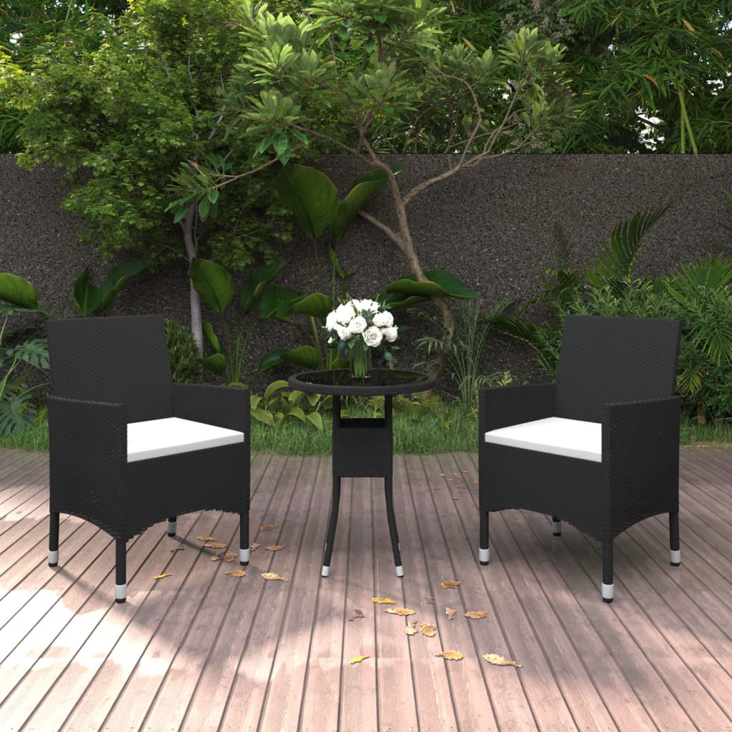 3-delige Tuinset poly rattan