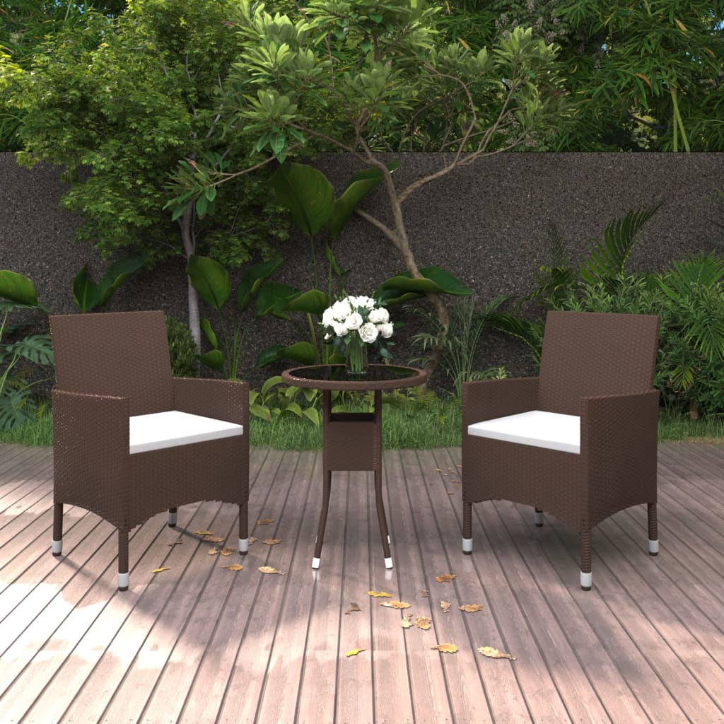 3-delige Tuinset poly rattan