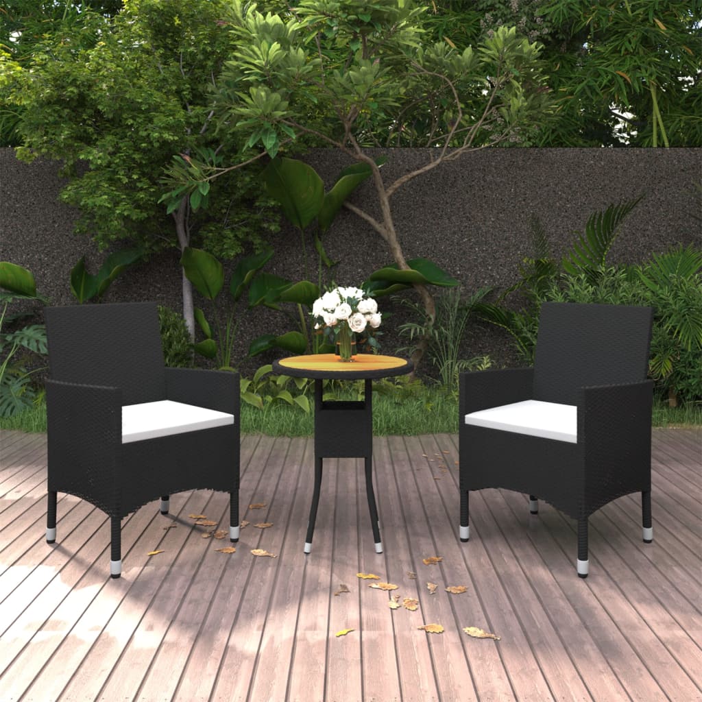 3-delige Tuinset poly rattan