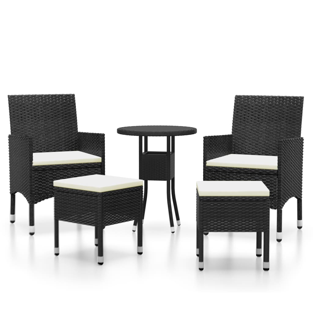 5-delige Loungeset poly rattan