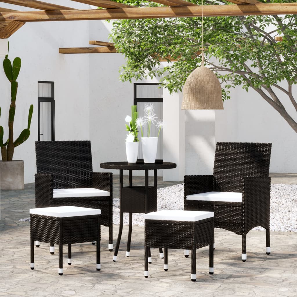 5-delige Loungeset poly rattan