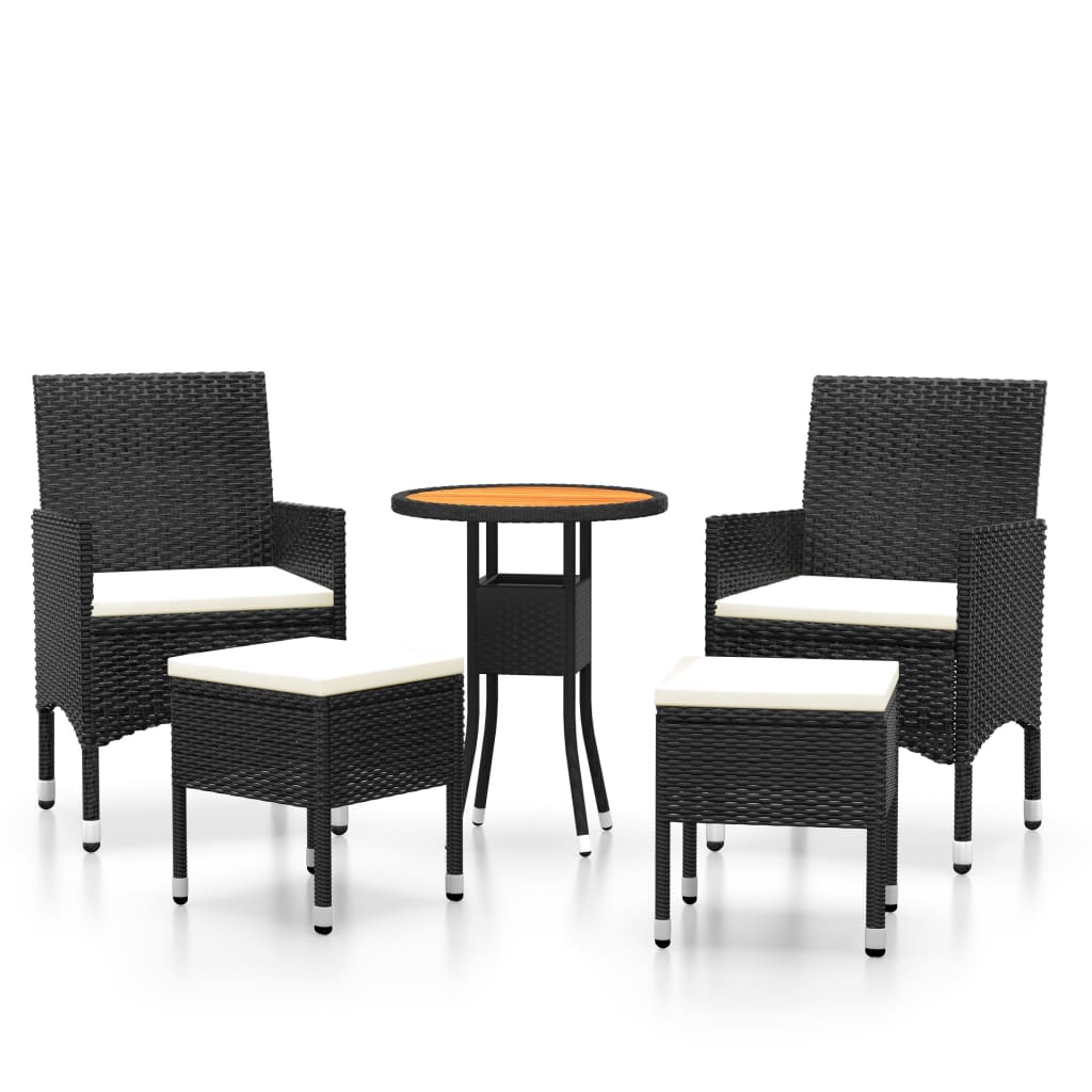 5-delige Loungeset poly rattan