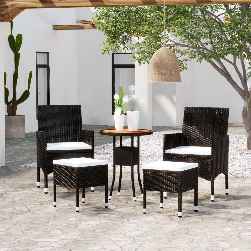 5-delige Loungeset poly rattan