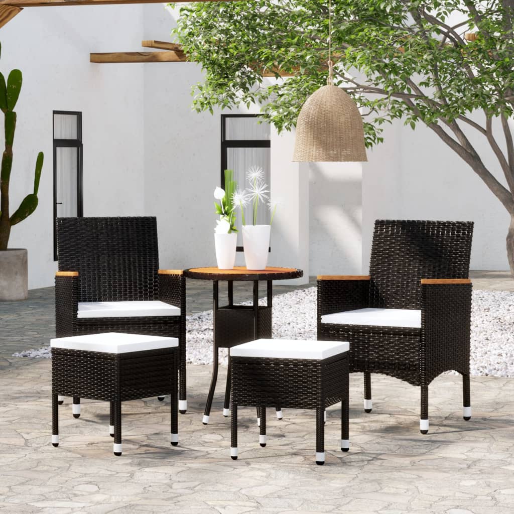 5-delige Loungeset poly rattan