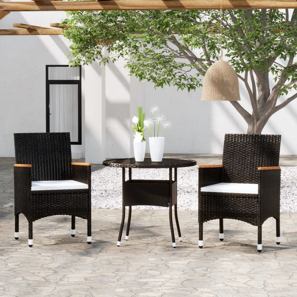 3-delige Tuinset poly rattan