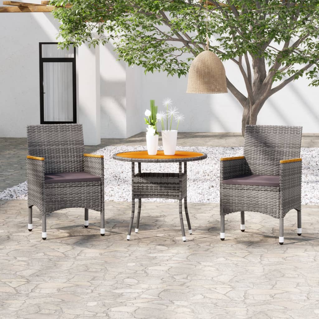 3-delige Tuinset poly rattan