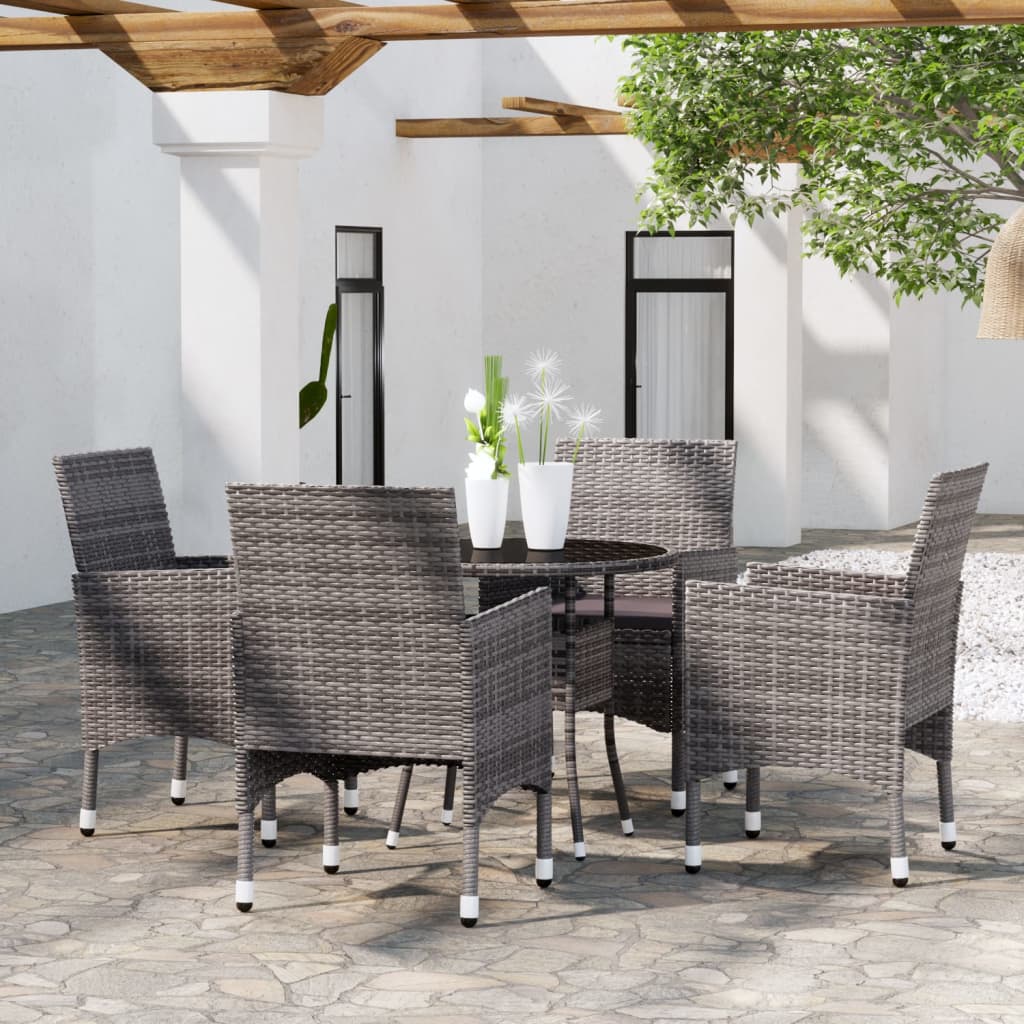 5-delige Tuinset poly rattan