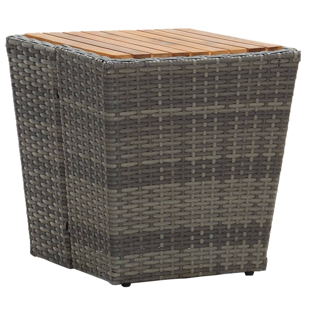 3-delige Bistroset poly rattan glas