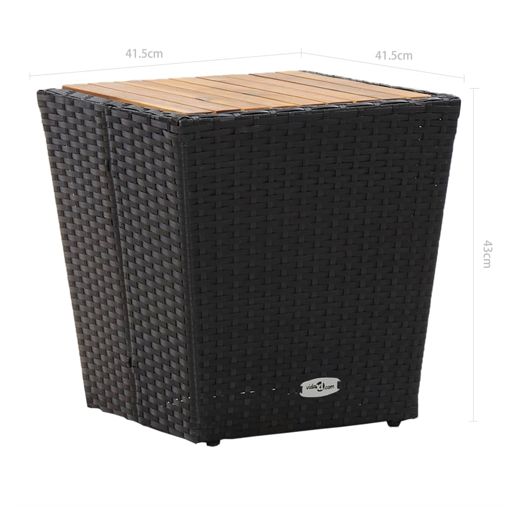 3-delige Bistroset poly rattan glas