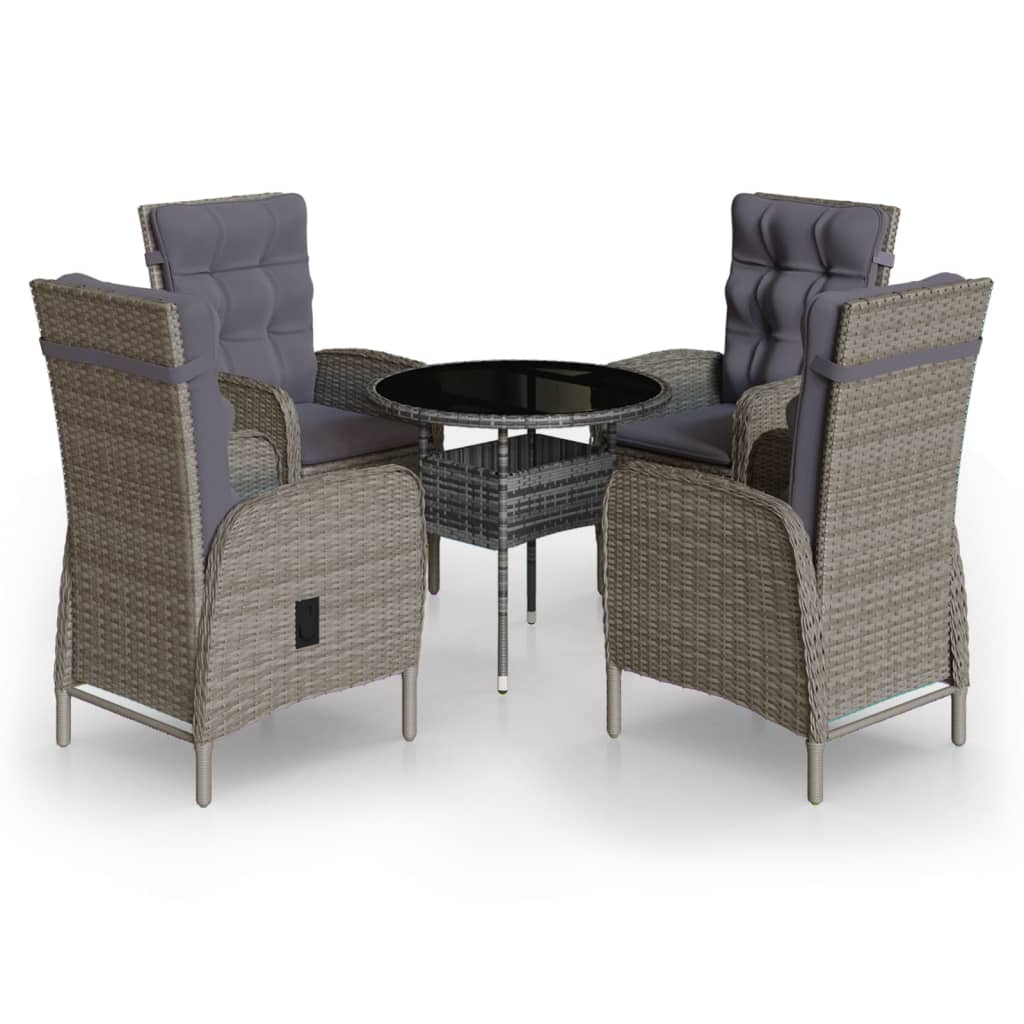 3-piece Bistro set poly rattan