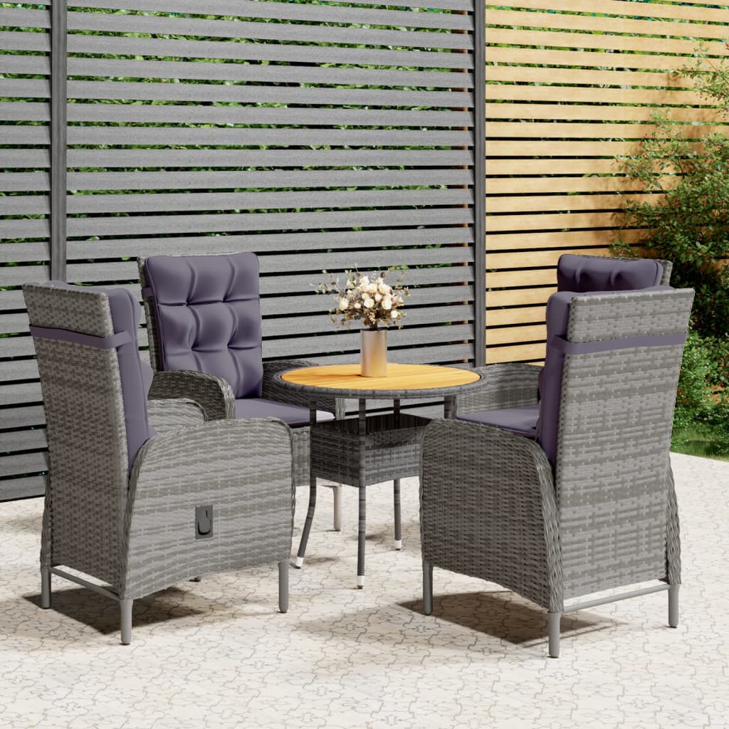 3-piece Bistro set poly rattan