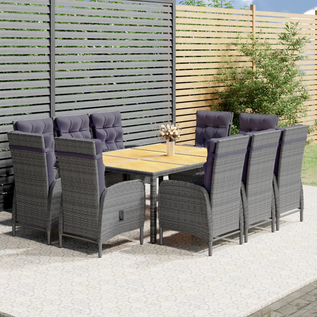 11-piece Garden set poly rattan