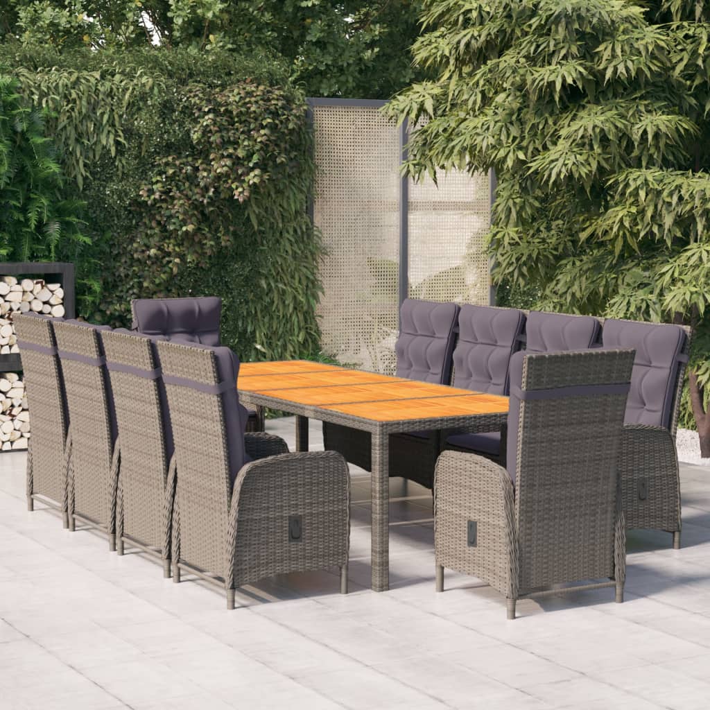 11-piece Garden set poly rattan