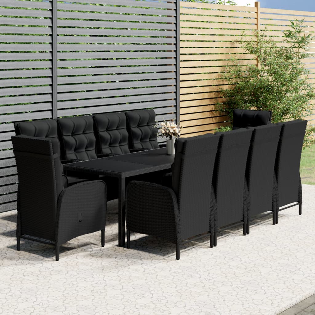 11-piece Garden set poly rattan