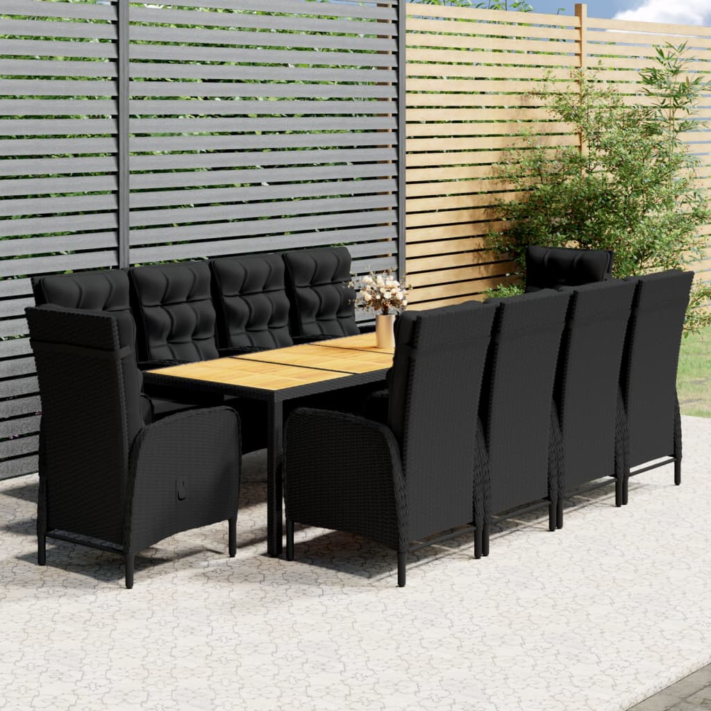 11-piece Garden set poly rattan