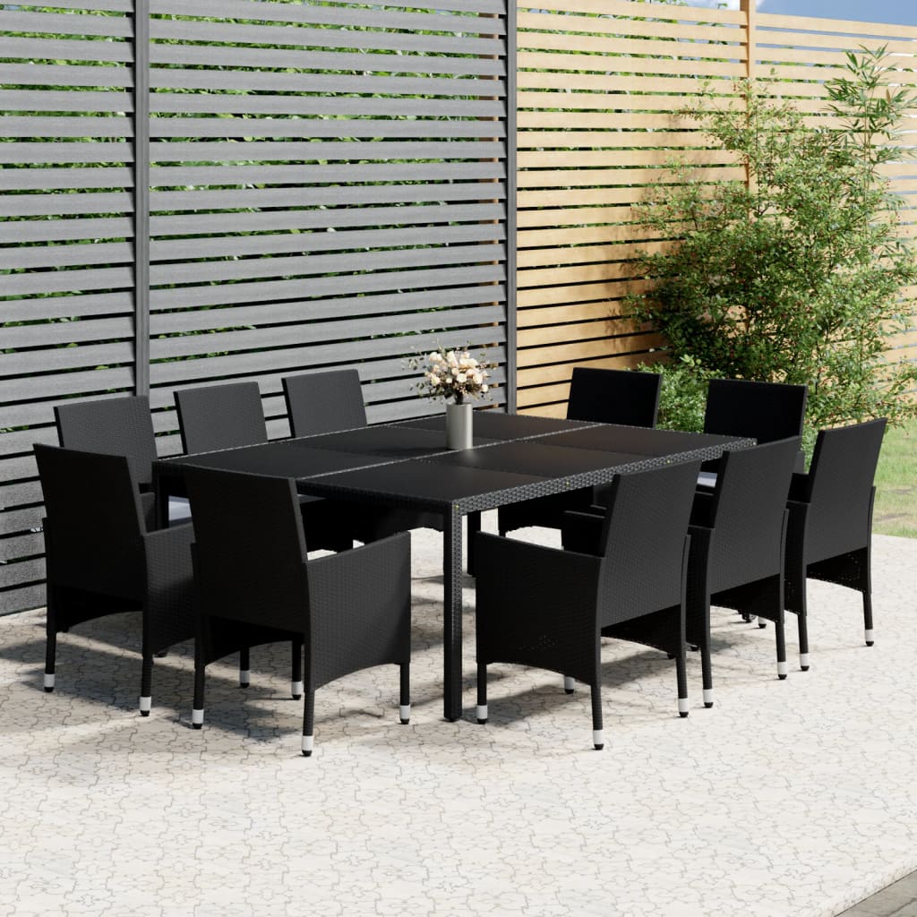 11-piece Garden set poly rattan