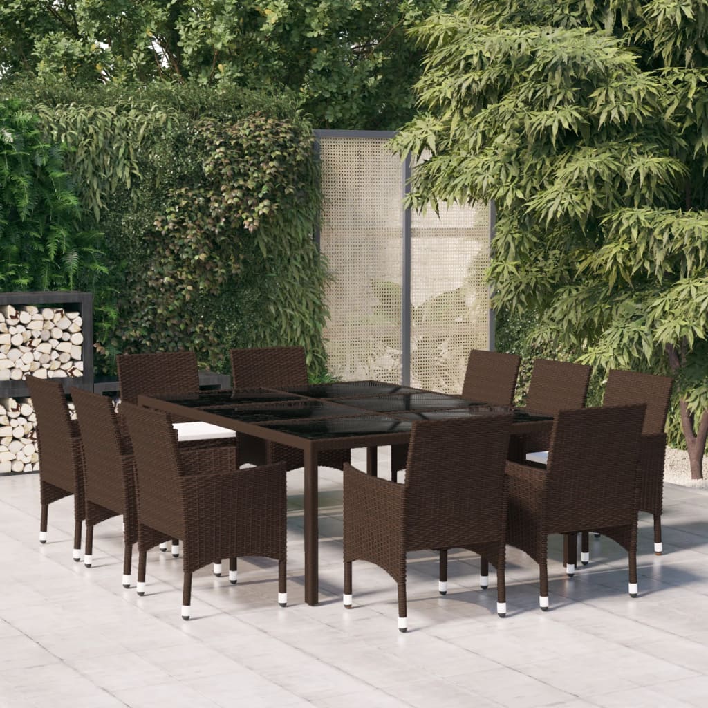 11-piece Garden set poly rattan