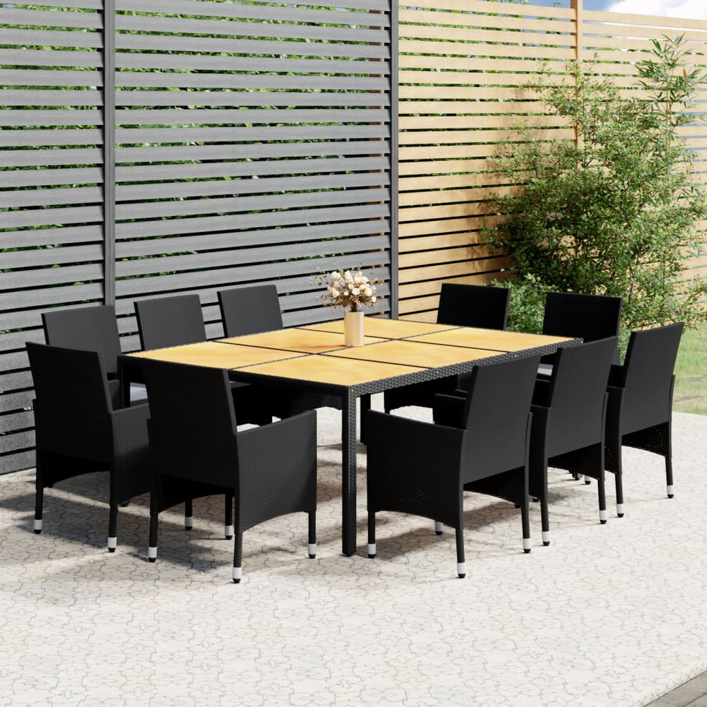 11-piece Garden set poly rattan