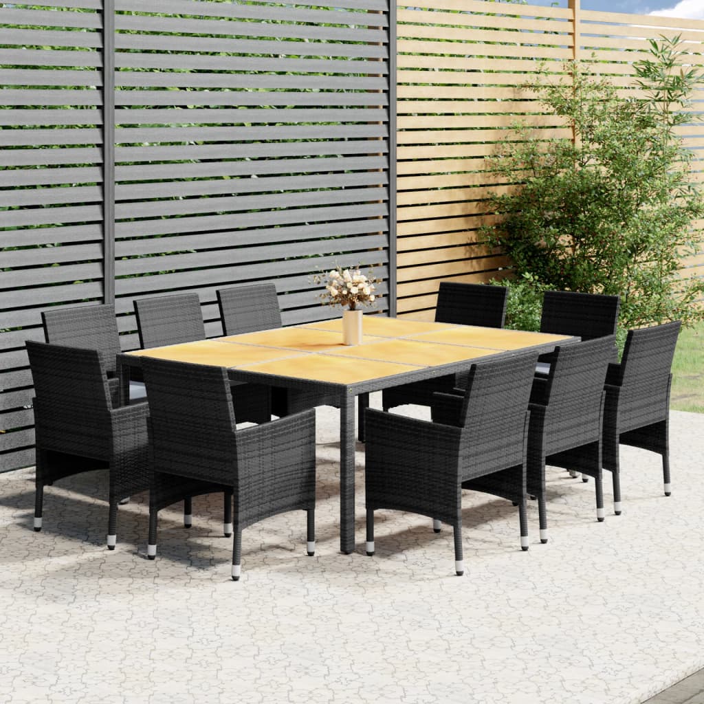 11-piece Garden set poly rattan