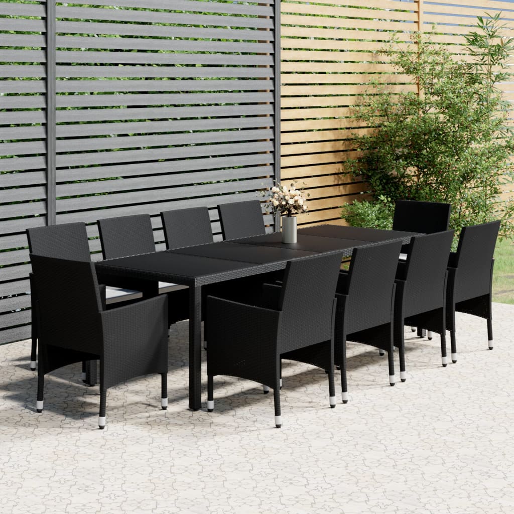 11-piece Garden set poly rattan