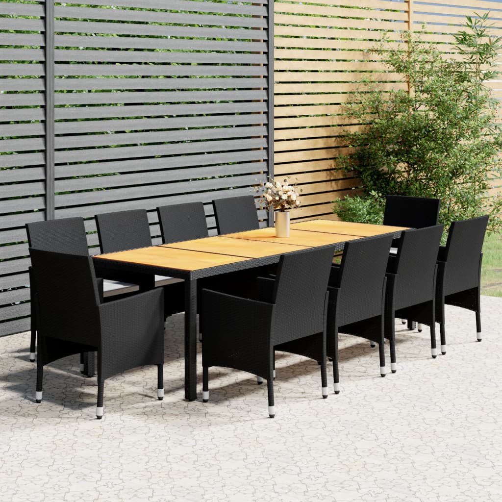 11-piece Garden set poly rattan