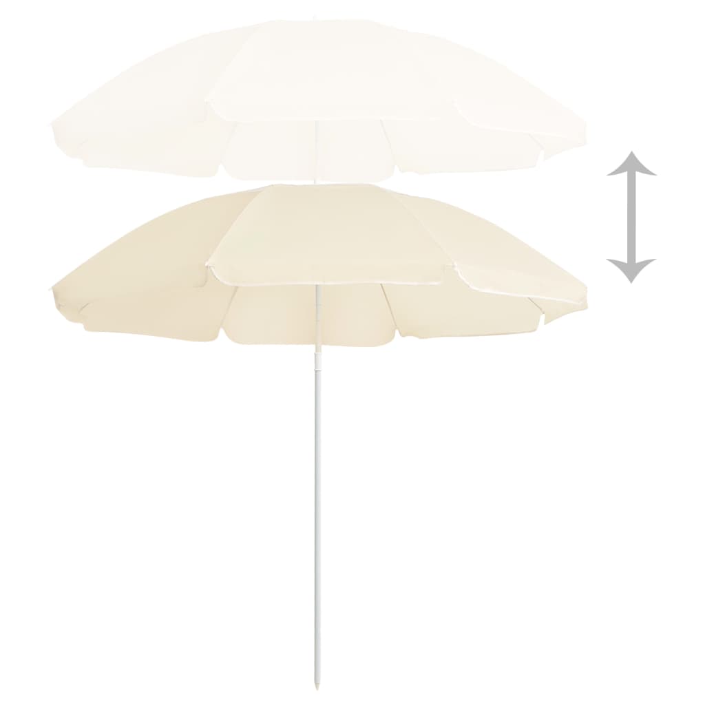 Parasol met stalen paal 180 cm