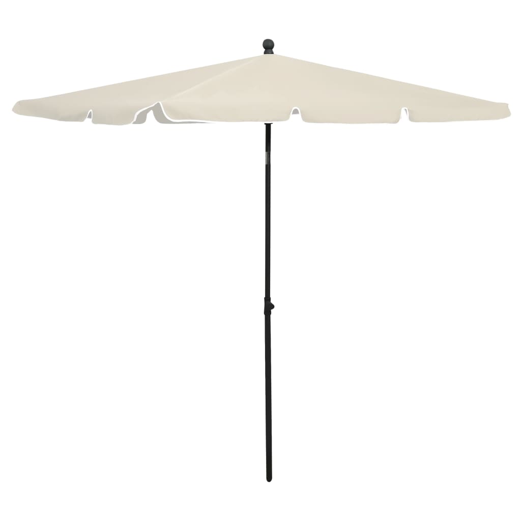 Parasol avec mât 210x140 cm