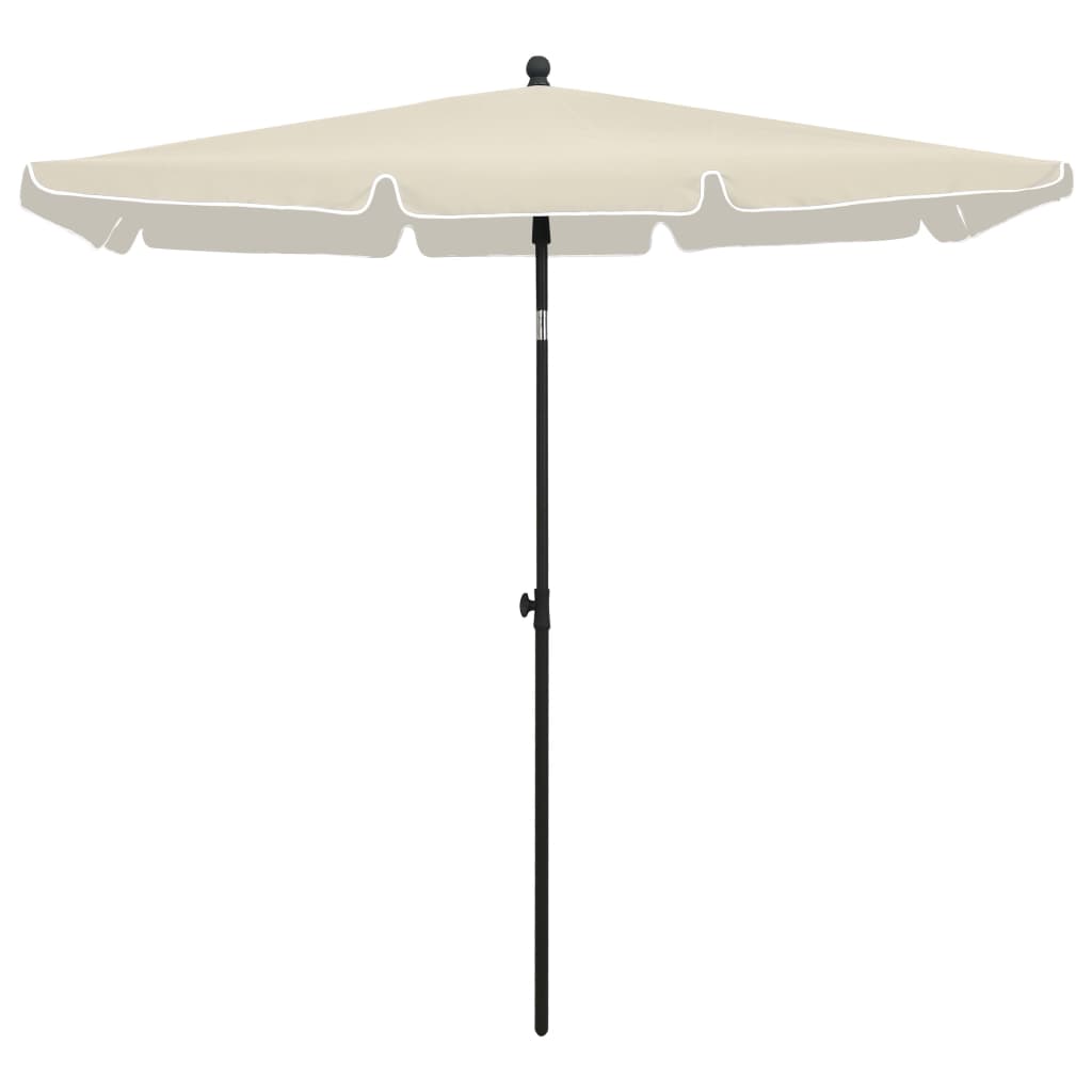 Parasol avec mât 210x140 cm