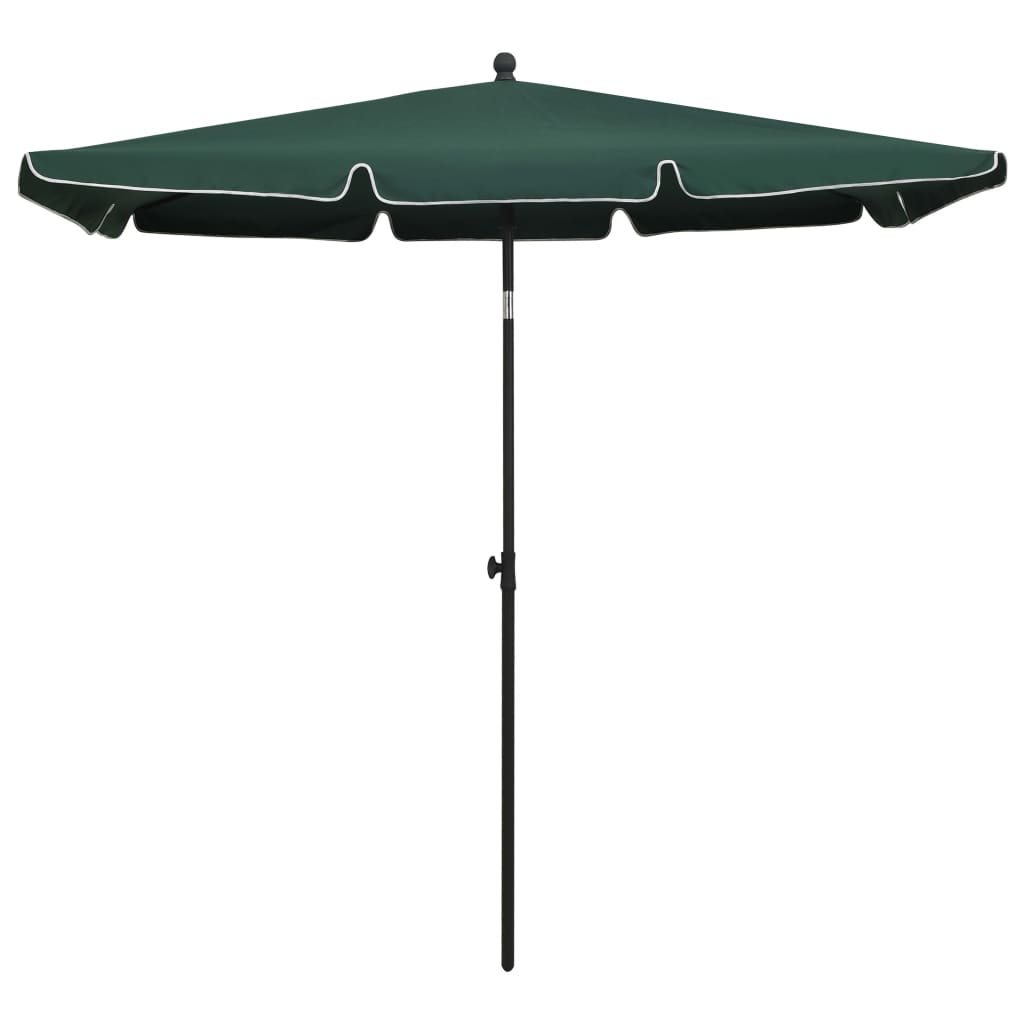 Parasol met paal 210x140 cm zandkleurig