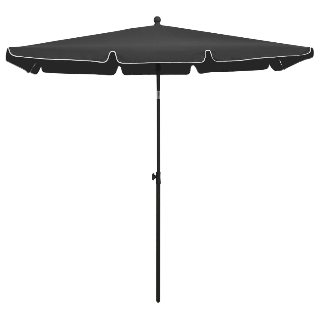 Parasol avec mât 210x140 cm