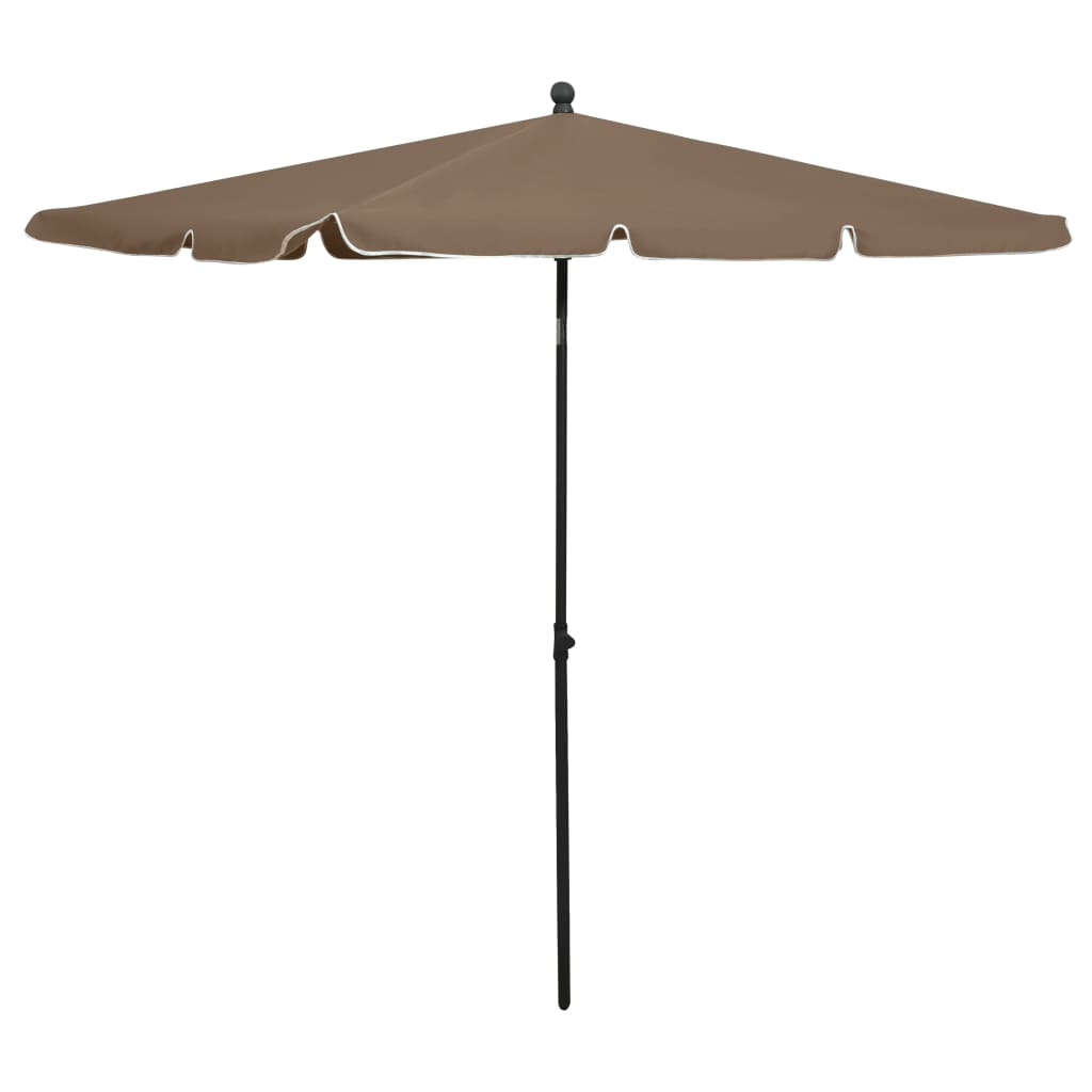 Parasol avec mât 210x140 cm