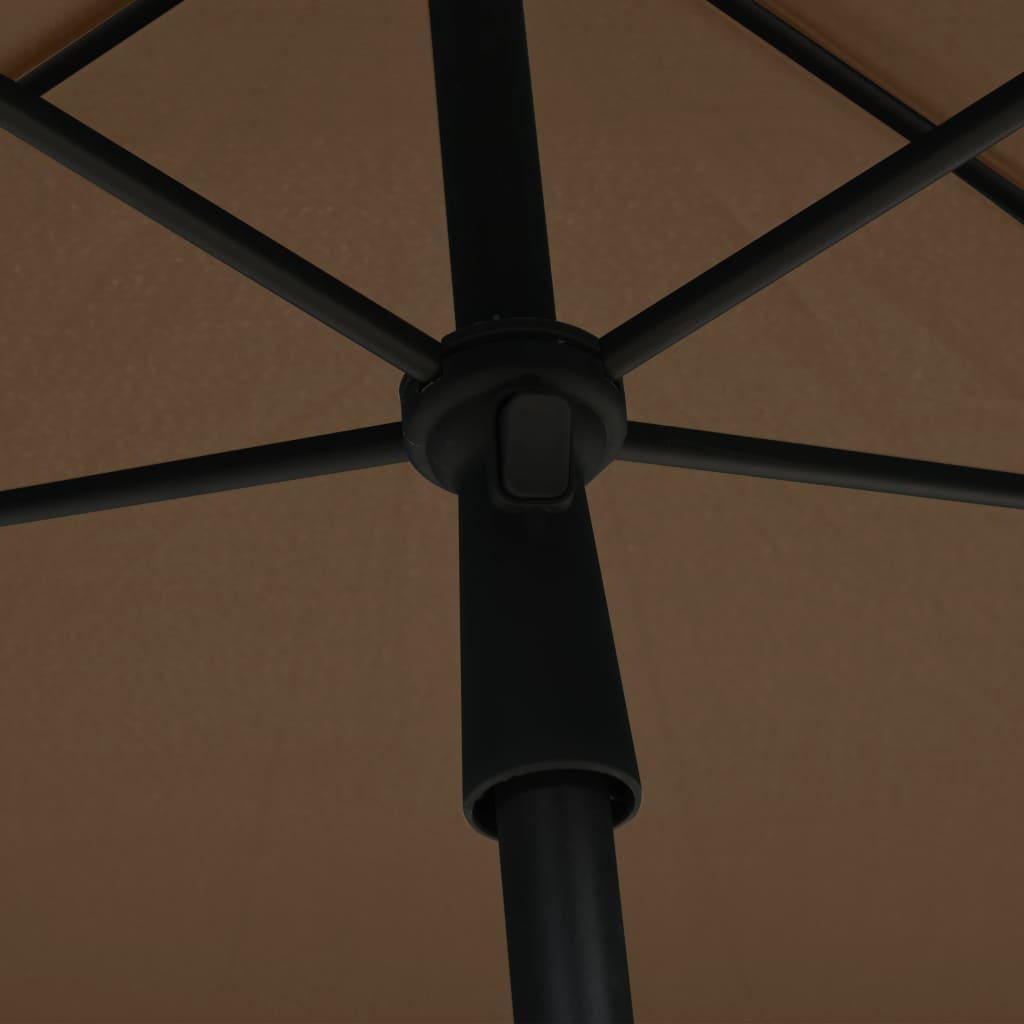 Parasol met paal 210x140 cm zandkleurig