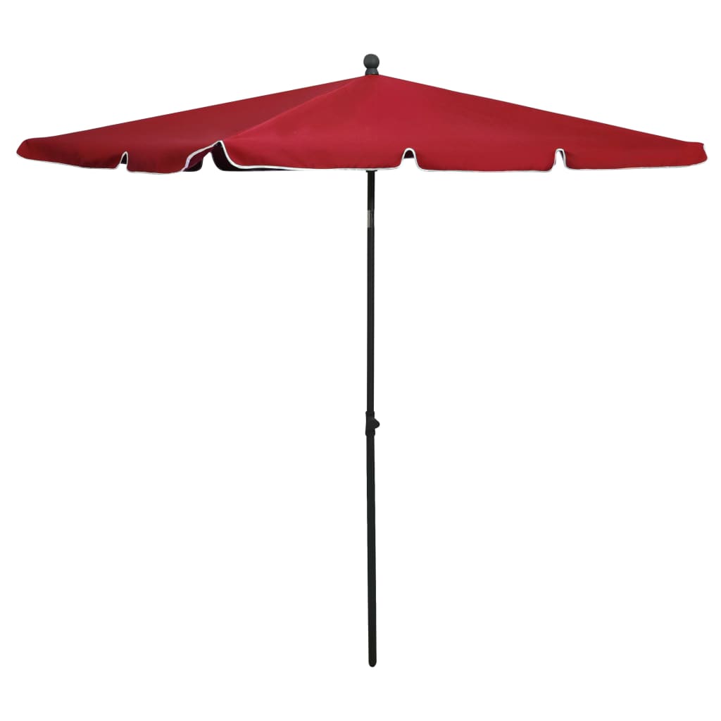 Parasol avec mât 210x140 cm