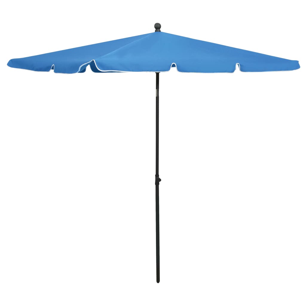 Parasol avec mât 210x140 cm