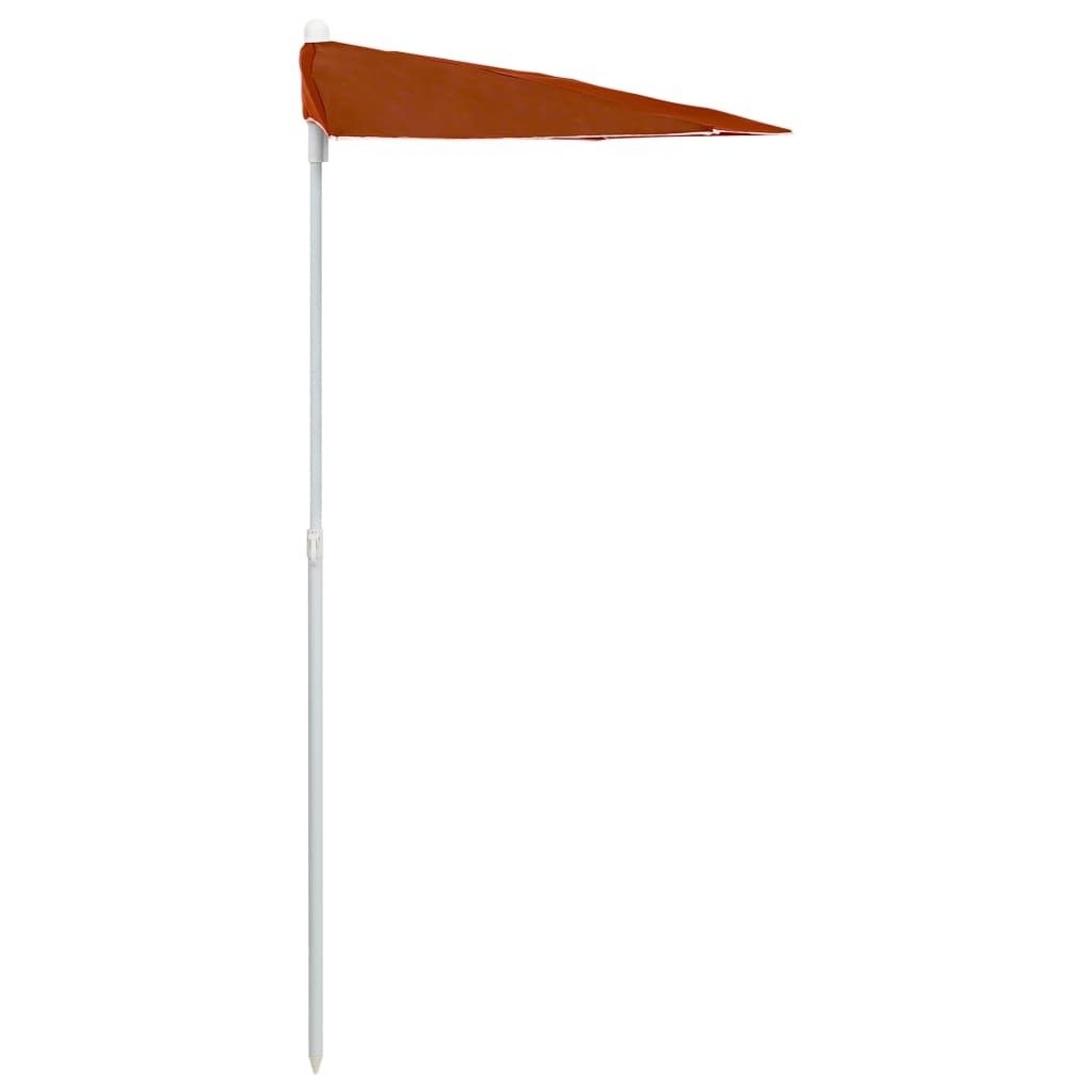 Parasol half met paal 180x90 cm