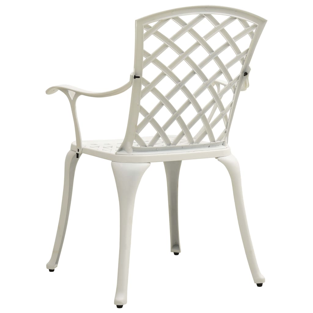 Chaises de jardin 2 pcs en fonte d'aluminium