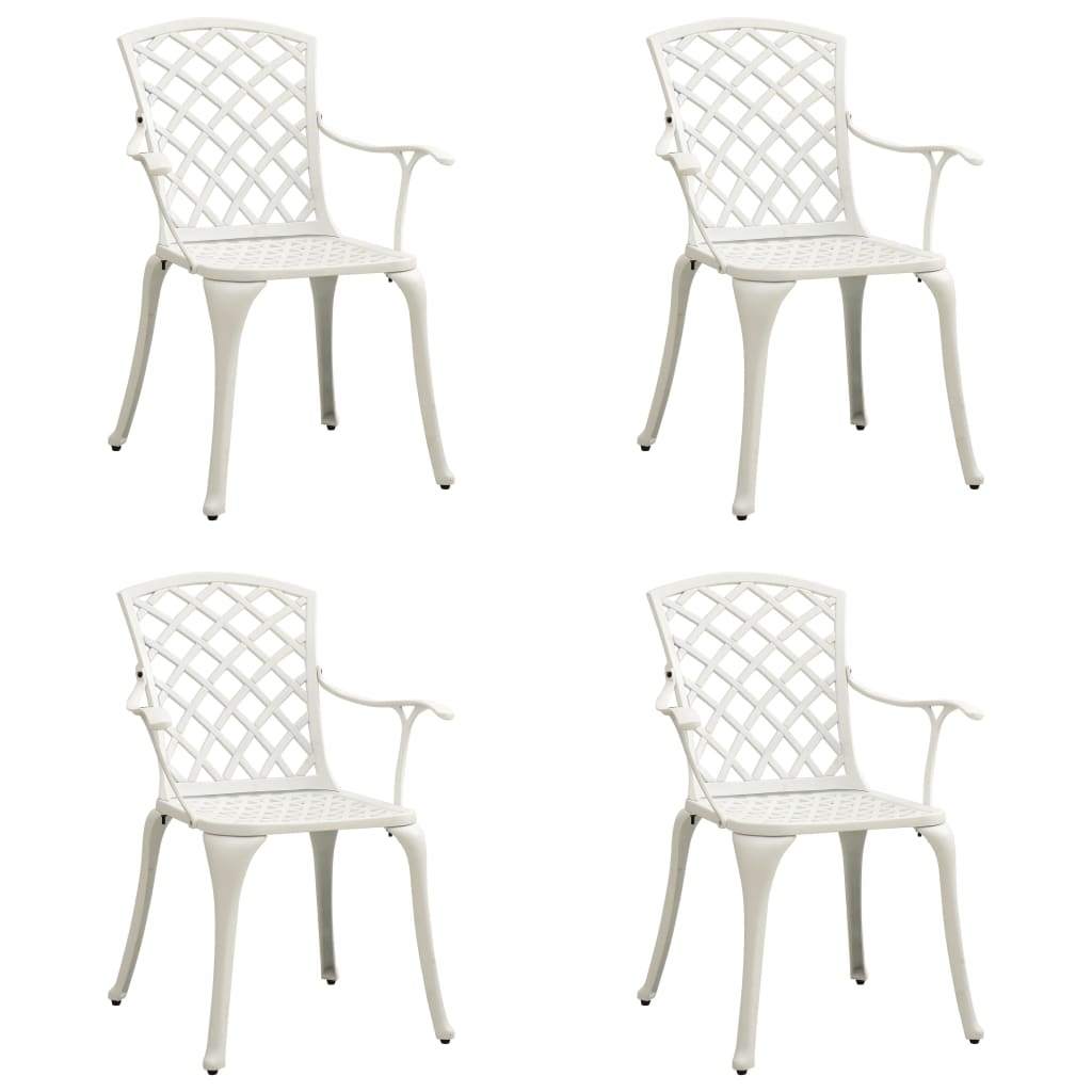 Chaises de jardin 2 pcs en fonte d'aluminium