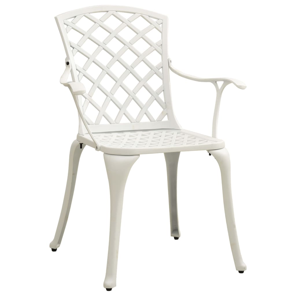 Chaises de jardin 2 pcs en fonte d'aluminium