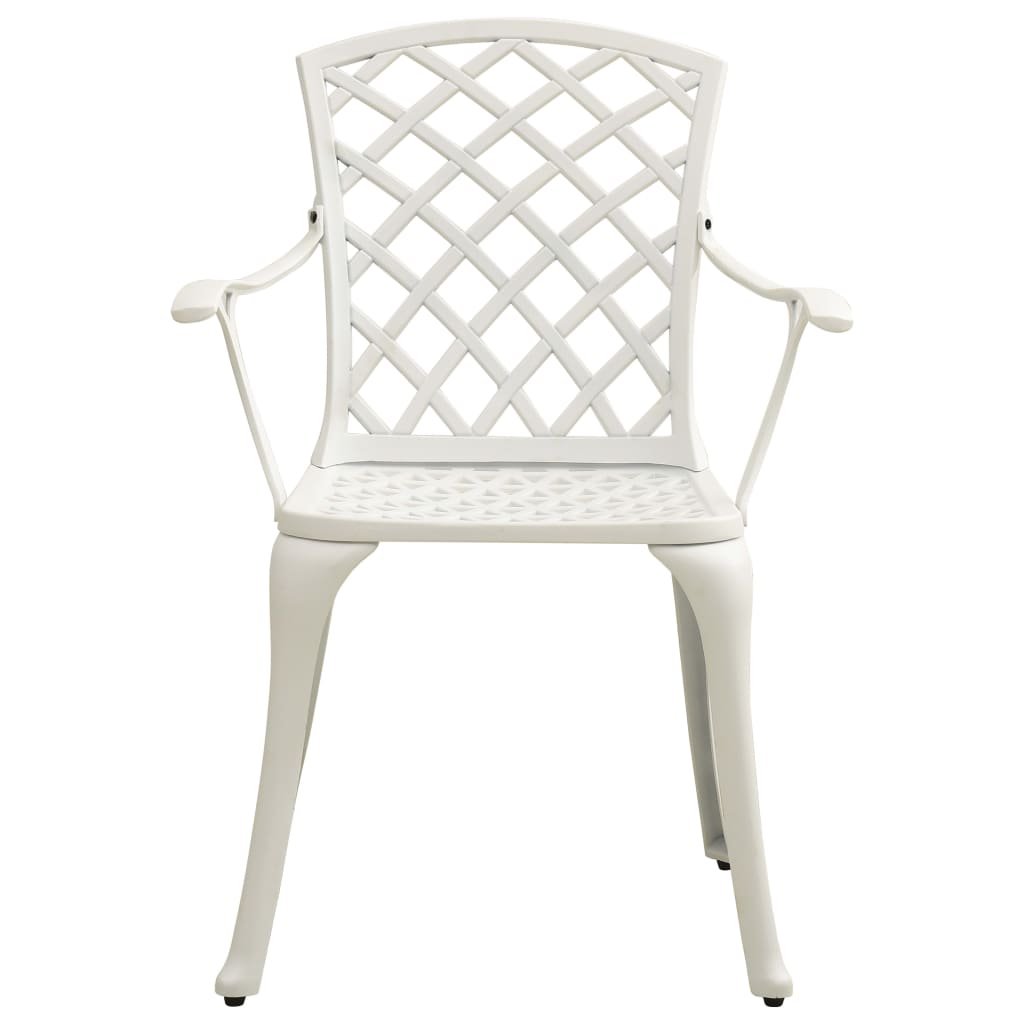 Chaises de jardin 2 pcs en fonte d'aluminium