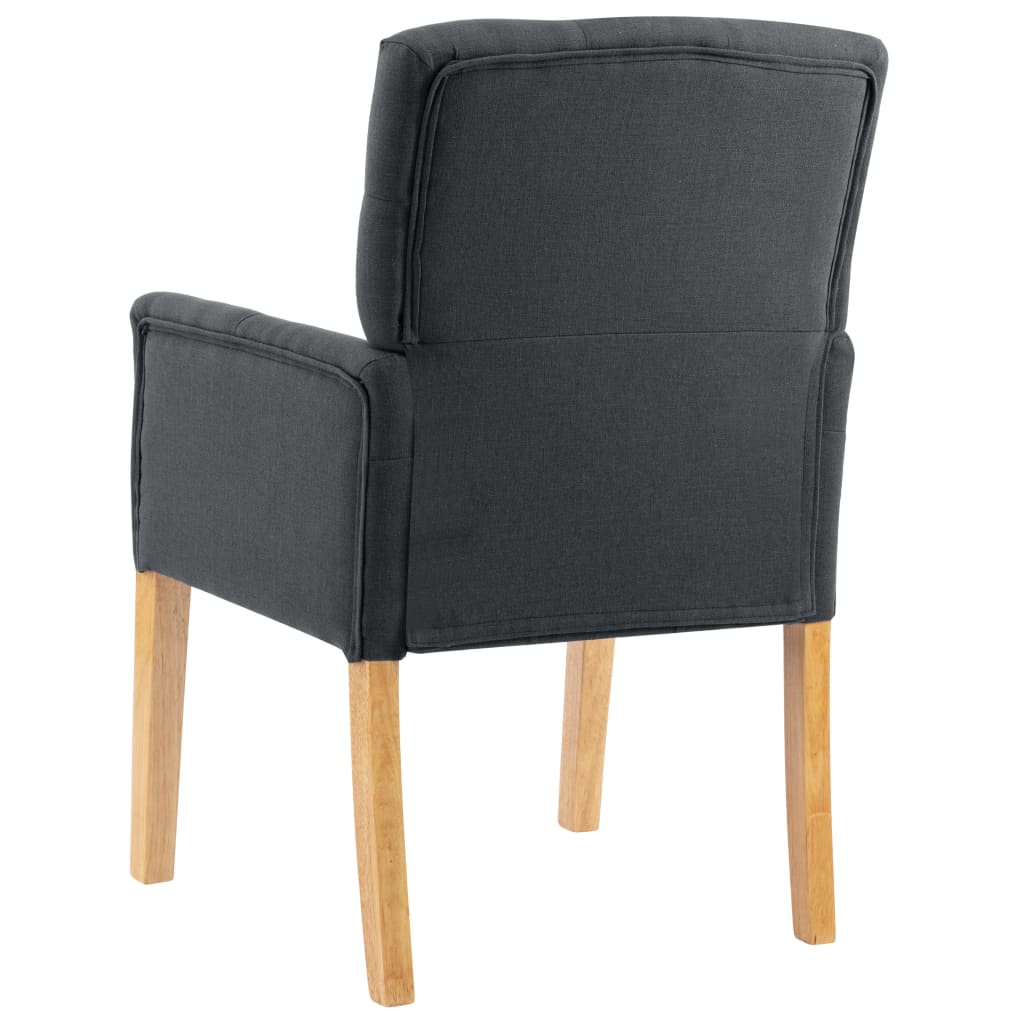 Eetkamerstoelen 4 st met armleuningen stof