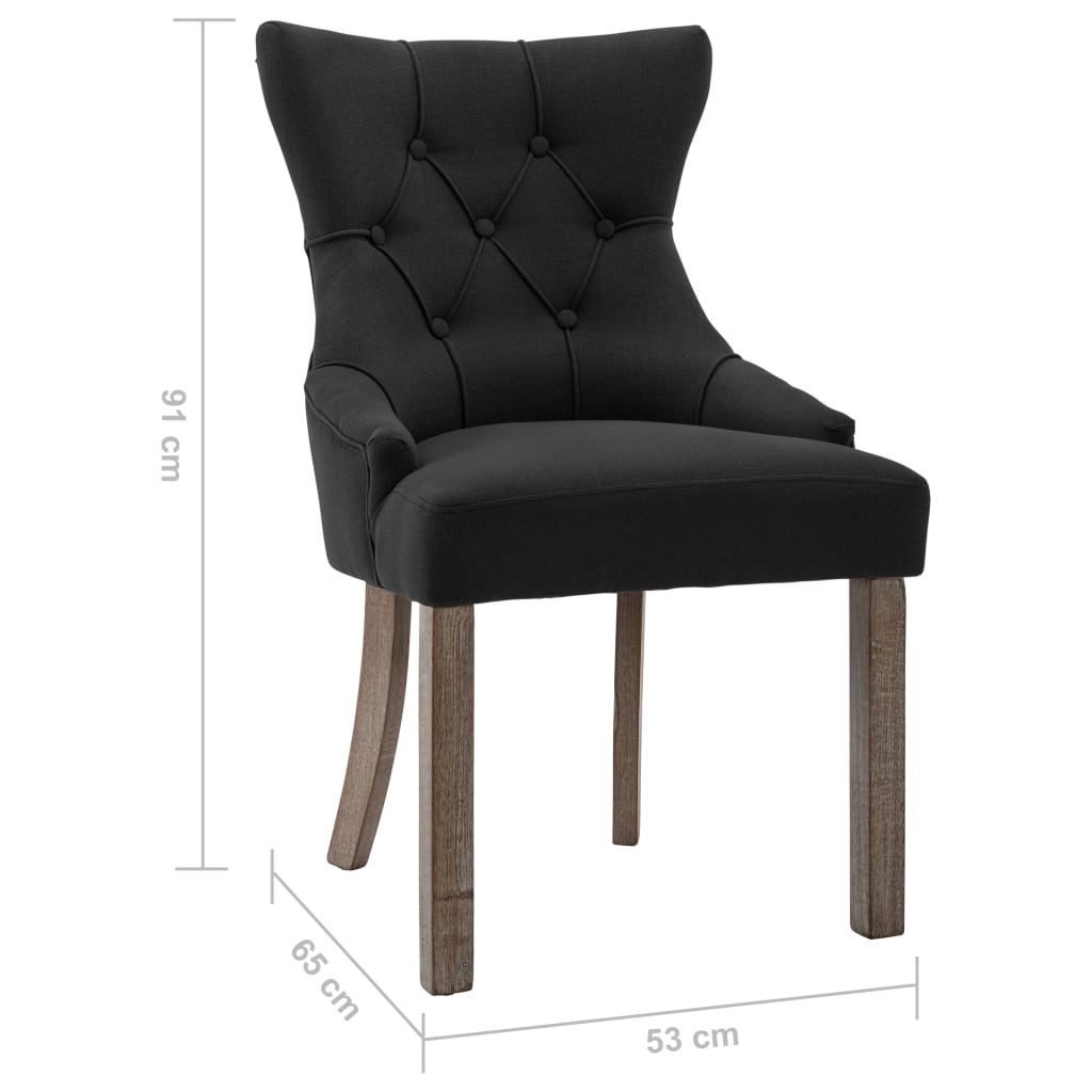 Eetkamerstoelen 2 st stof