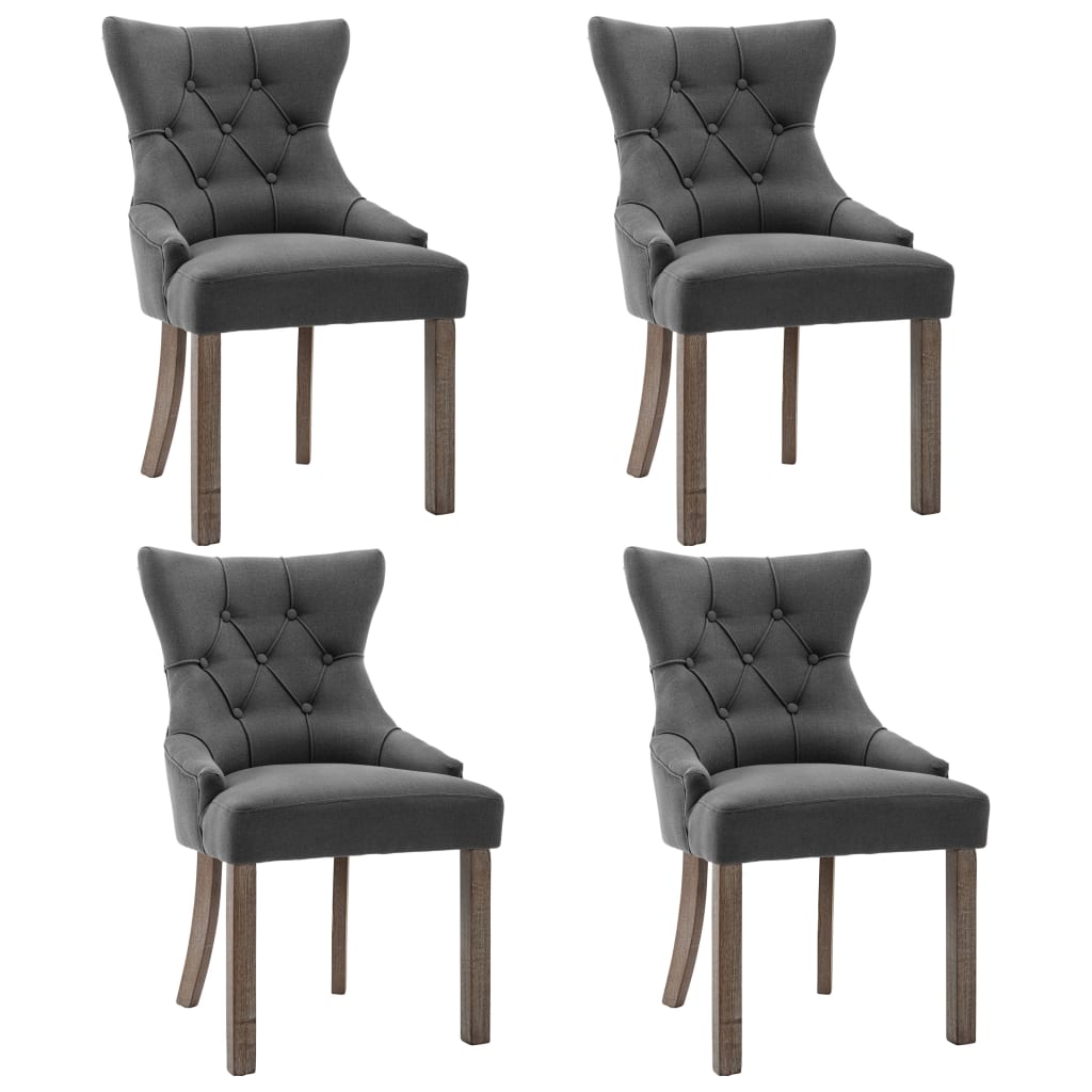 Chaises de salle à manger 6 pcs tissu beige