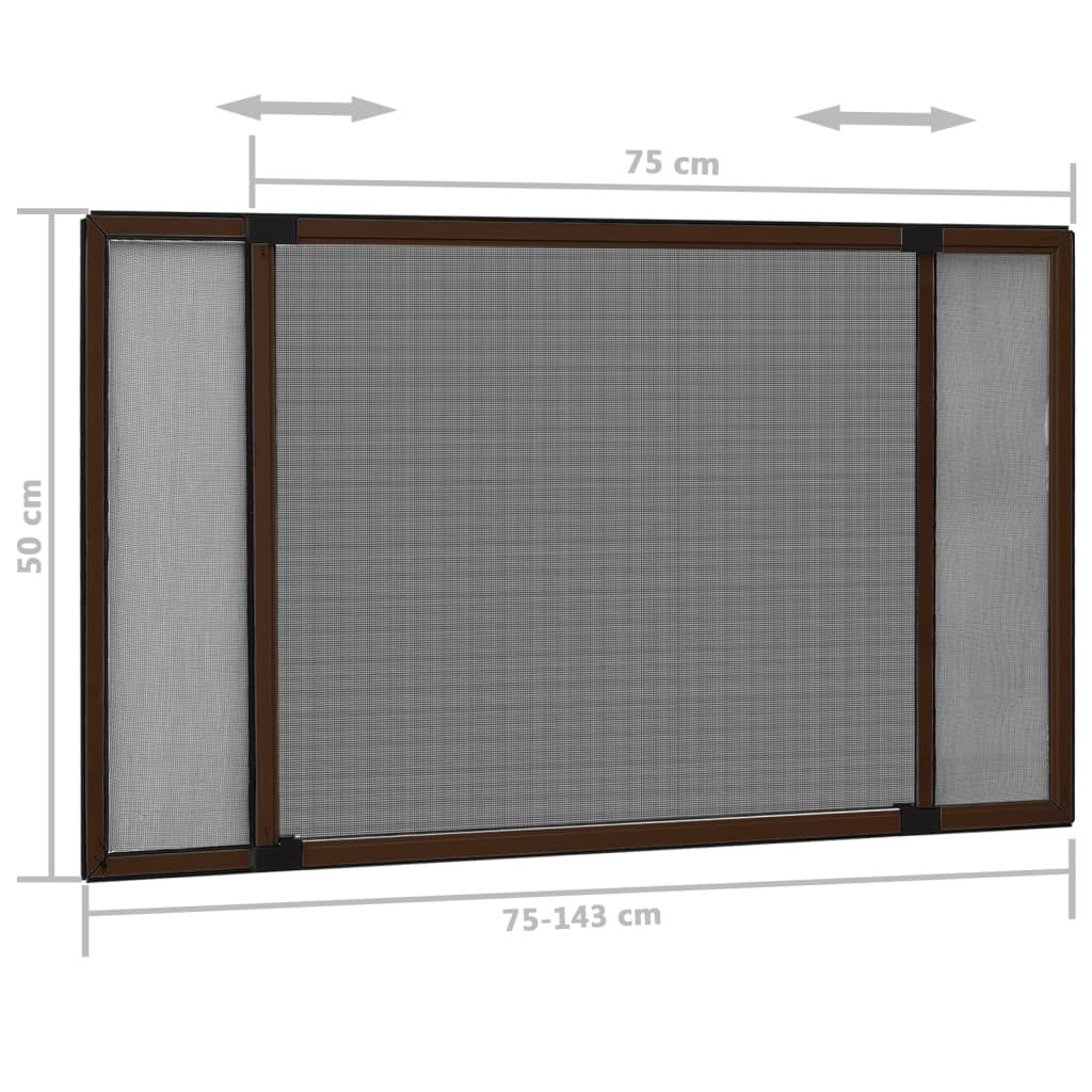 Raamhor uitschuifbaar (75-143)x50 cm wit