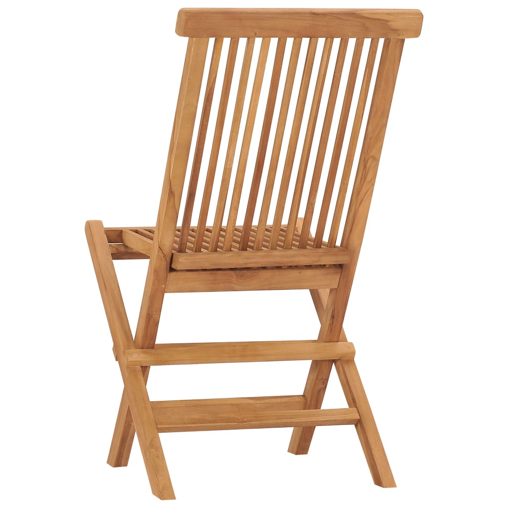 Chaises de jardin 2 pcs pliables en bois de teck massif