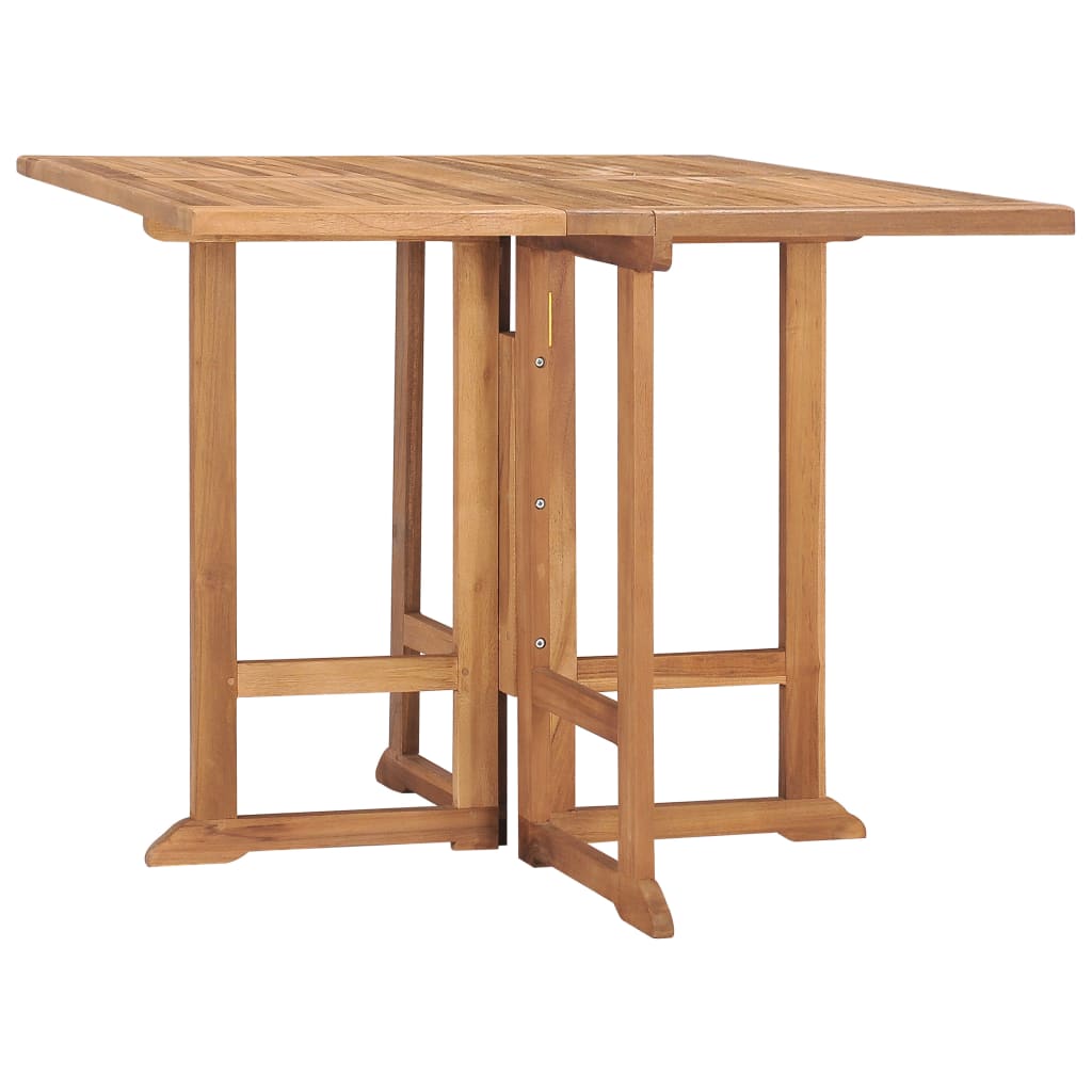 Table de jardin pliante 90x90x75 cm teck massif